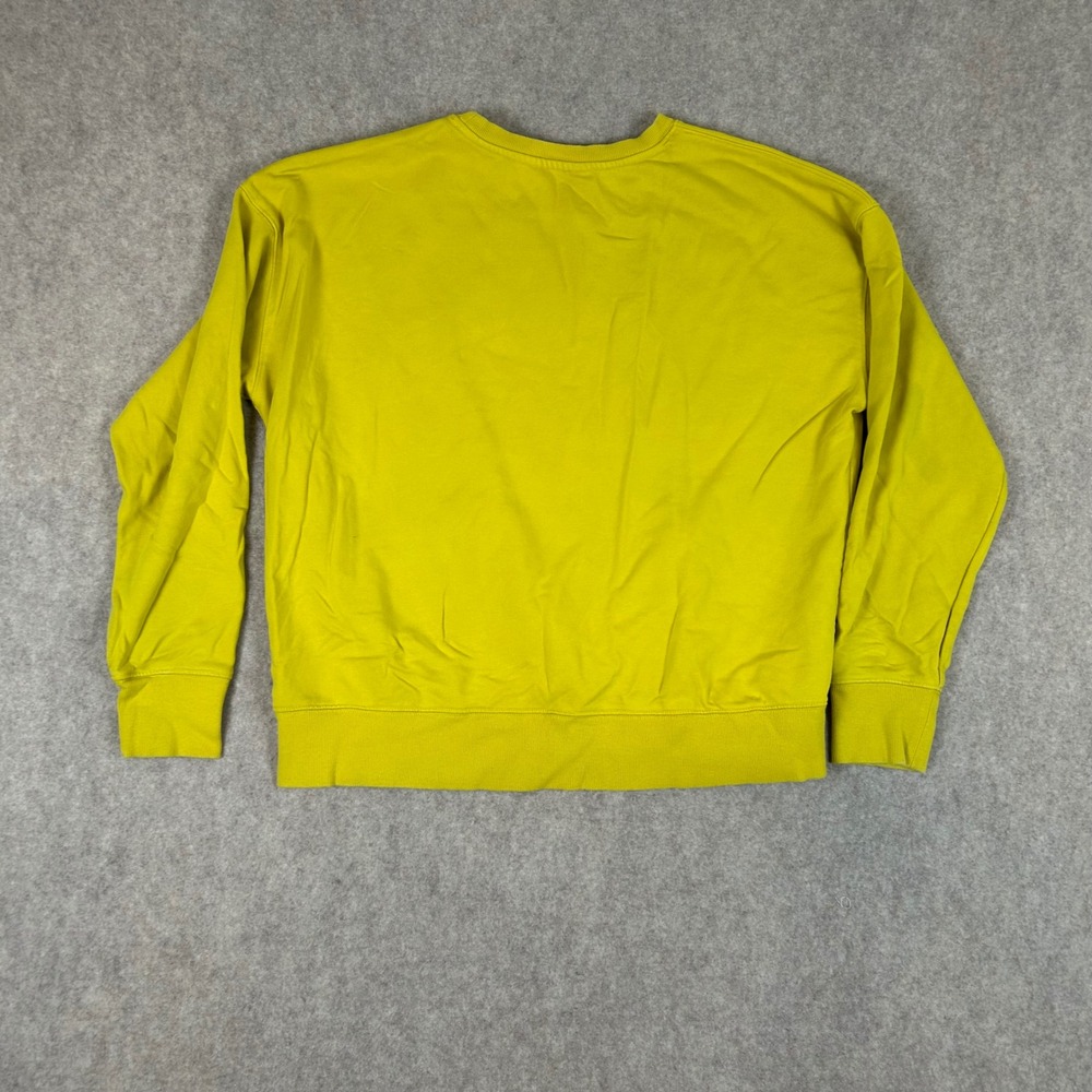 Lauren Ralph Lauren Sweatshirt Women Large Yellow Embossed Logo Pullover - Picture 6 of 7